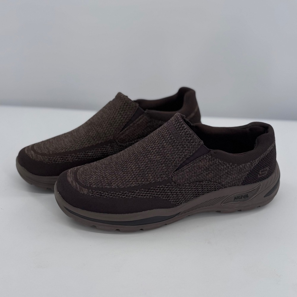 Skechers Arch Fit Mens Brown Slip On Walking Shoes 204495WW Size‎ 13 WW